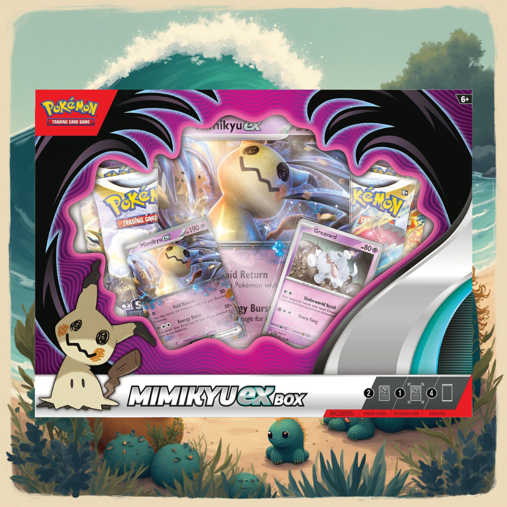 Pokémon TCG Mimikyu ex Box – Sealed Box with 4 Boosters & Promo Cards –  CardSurfer