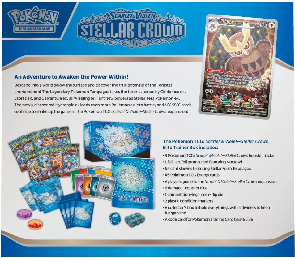 Pokemon Scarlet & Violet 7: Stellar Crown Elite Trainer Box