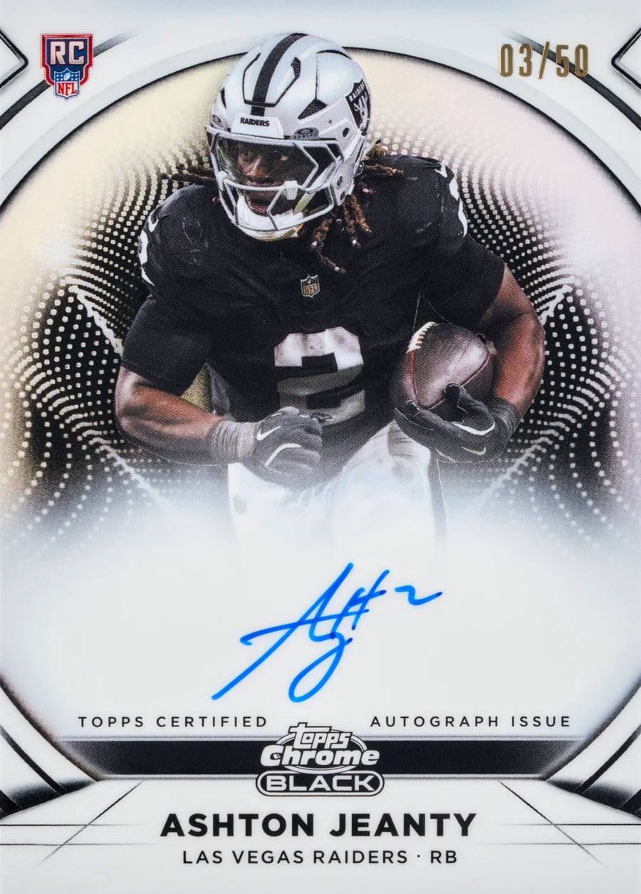 Break #1070 - 2025 Topps Chrome Black Football – 1 Hobby Box Team Break