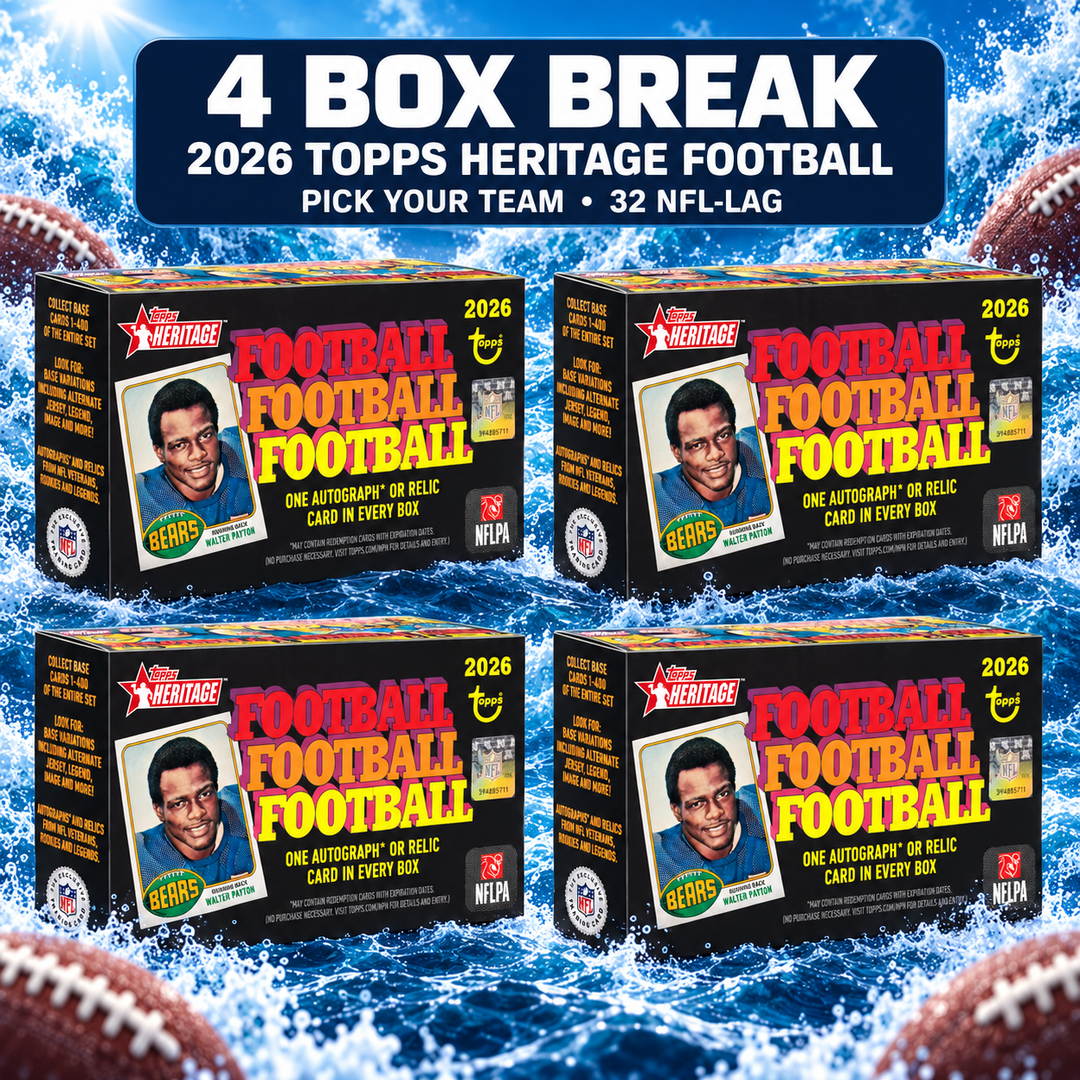 2026 Topps Heritage Football – 4 Hobby Box Pick Your Team Break